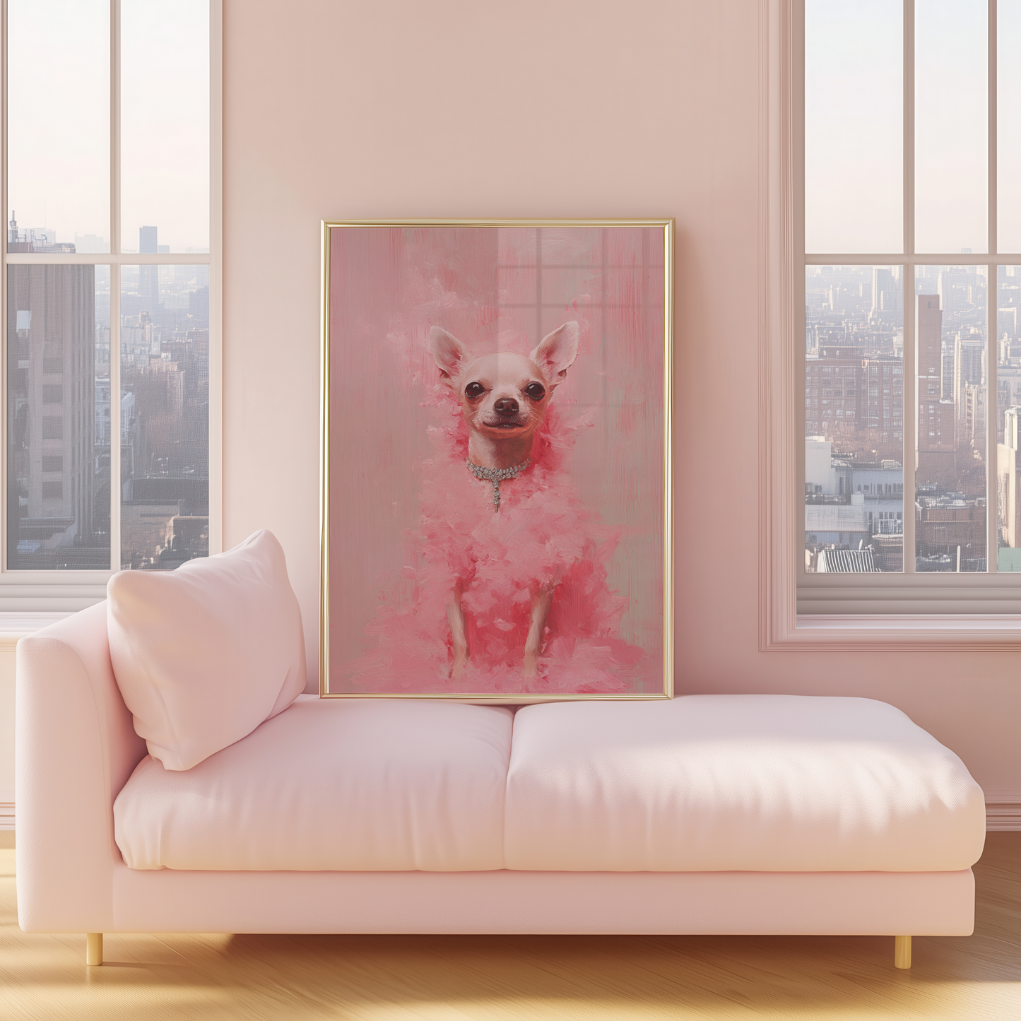 Pink Chihuahua Print - Gina Ellen Wall Art