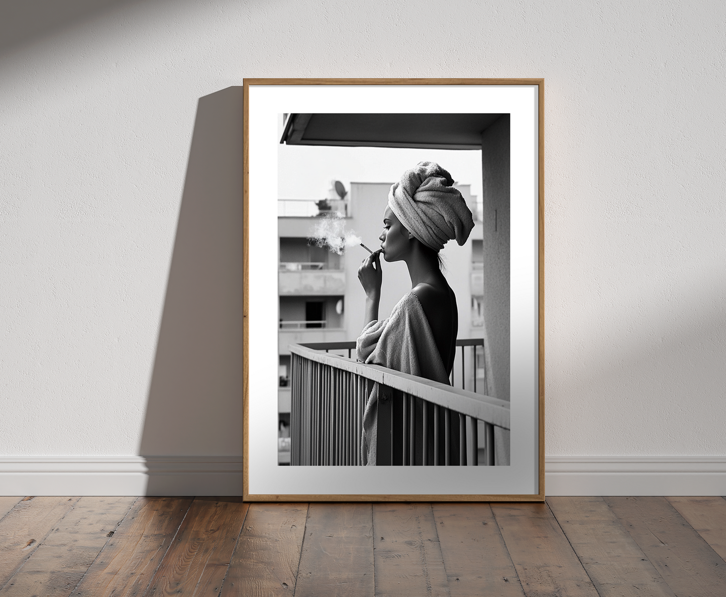 Smoking Balcony Girl Print - Gina Ellen Wall Art