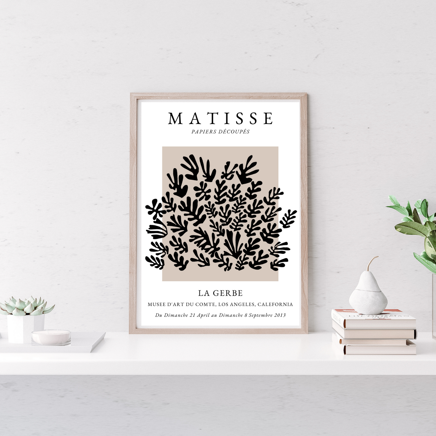 Matisse White and Neutral Tone Exhibition Le Gerbe Print - Gina Ellen Wall Art