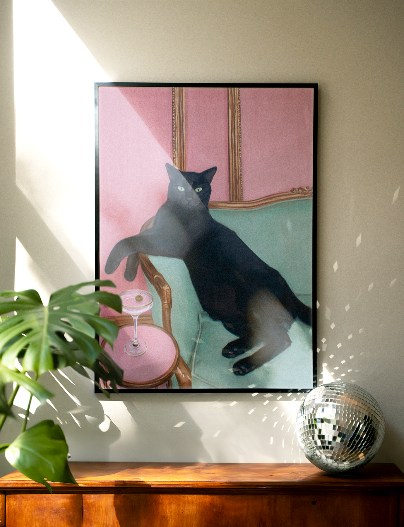 Relaxing Cocktail Cat Print - Gina Ellen Wall Art