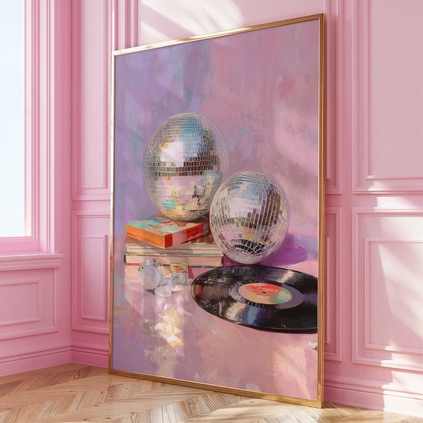Pastel Purple Disco Ball Print - Gina Ellen Wall Art