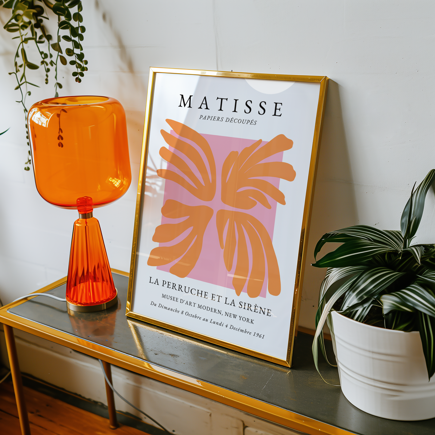 Pink and Orange Matisse Print - Gina Ellen Wall Art