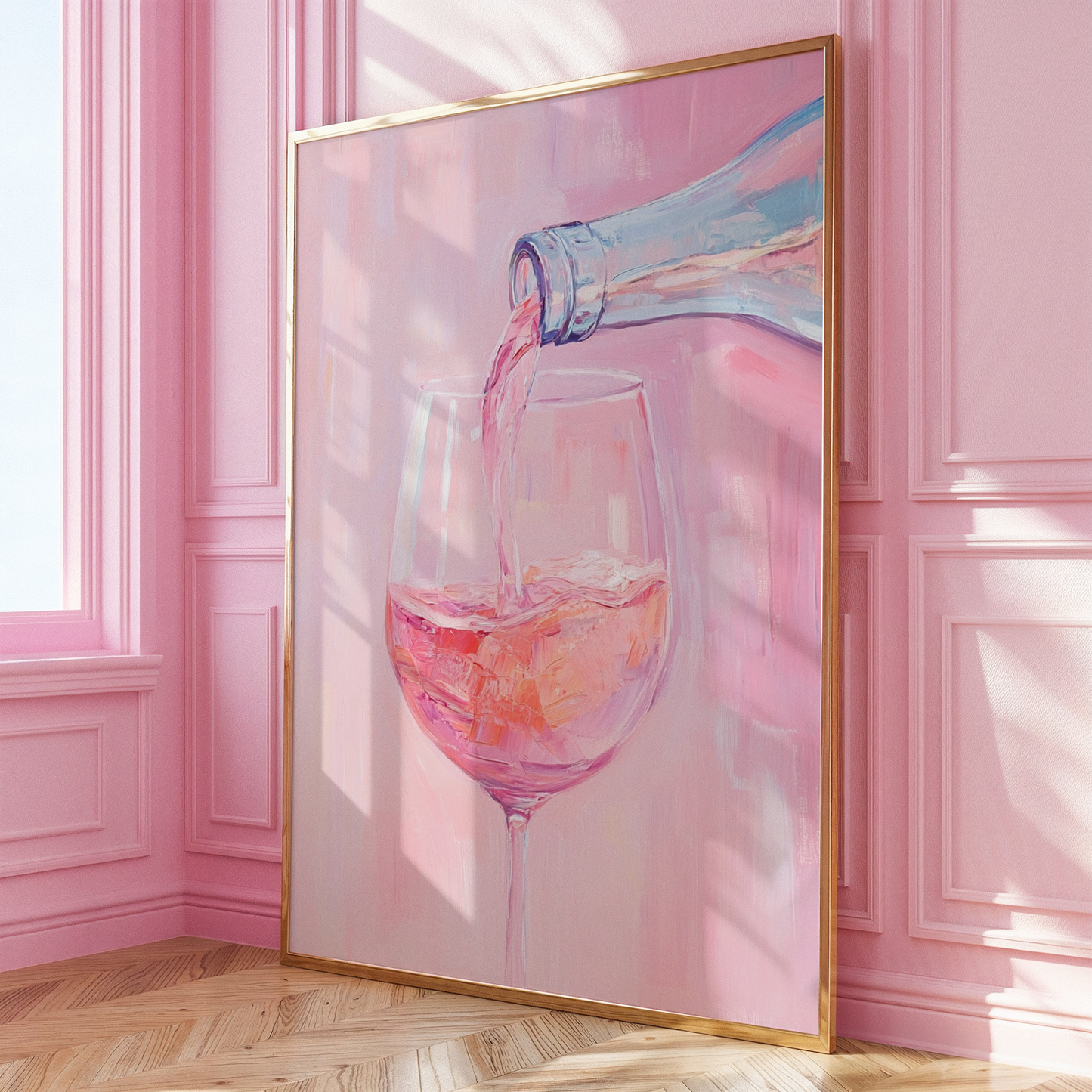 Pink Wine Pour Print - Gina Ellen Wall Art