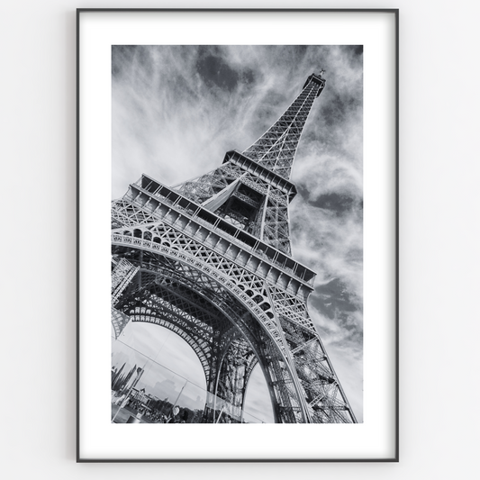 Eiffel Tower Paris Black & White Print - Gina Ellen Wall Art