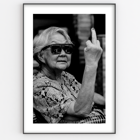 Middle Finger Print - Gina Ellen Wall Art