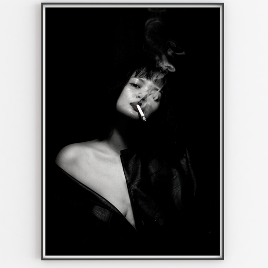 Fashion Girl Smoking Print - Gina Ellen Wall Art