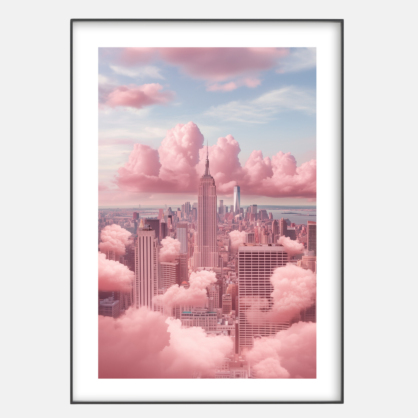 NYC Skyline in Pink Print - Gina Ellen Wall Art