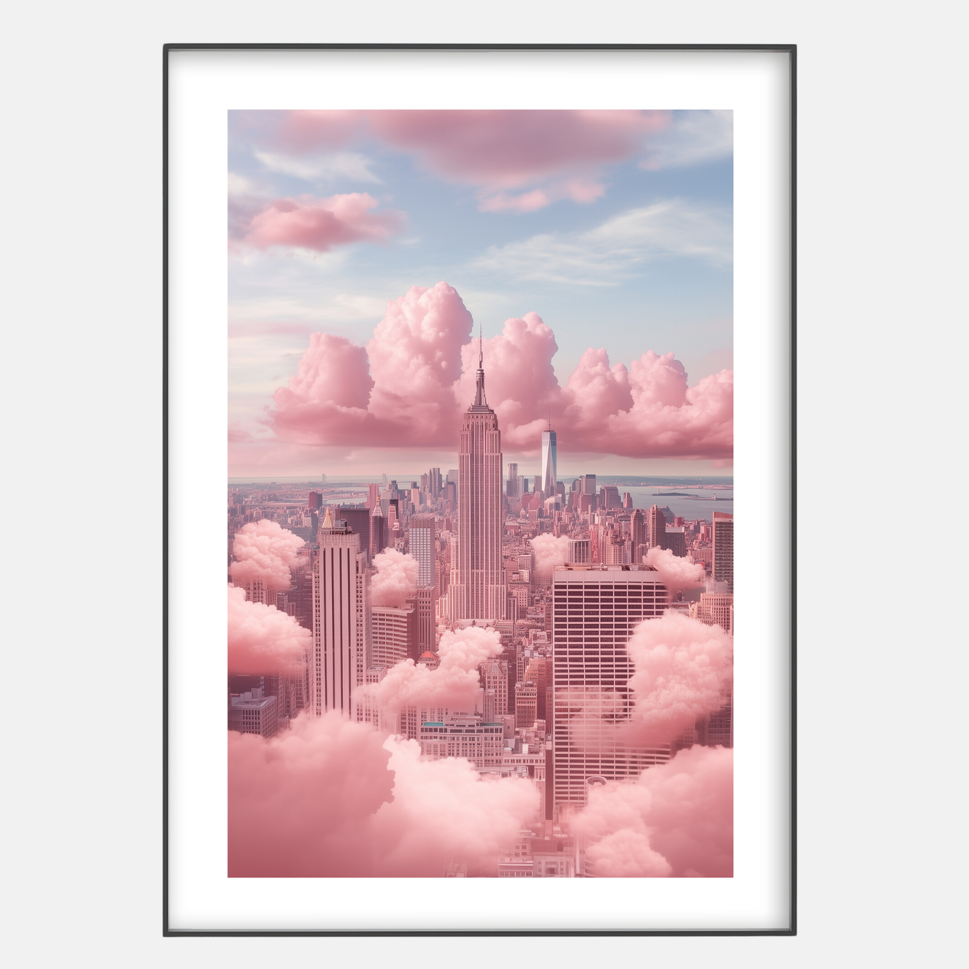 NYC Skyline in Pink Print - Gina Ellen Wall Art