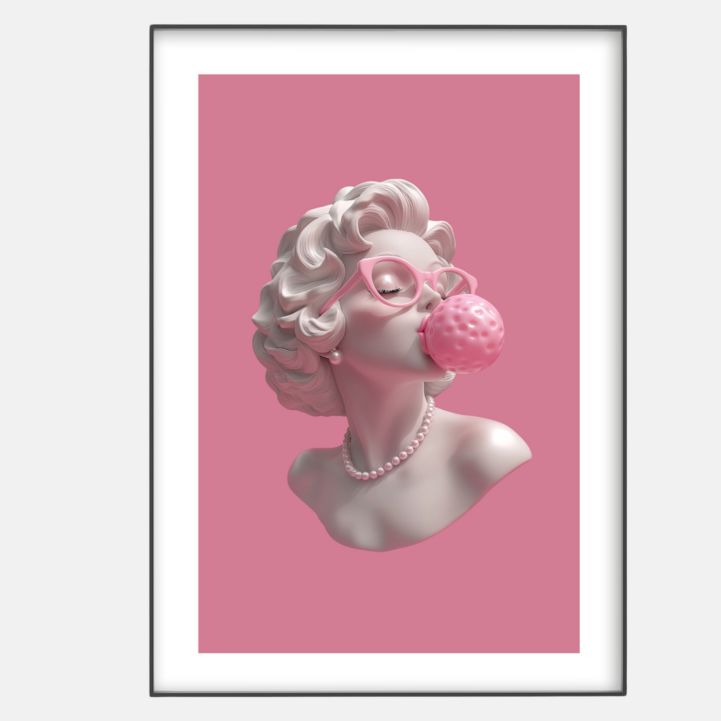 Blowing Bubblegum Pink Print - Gina Ellen Wall Art