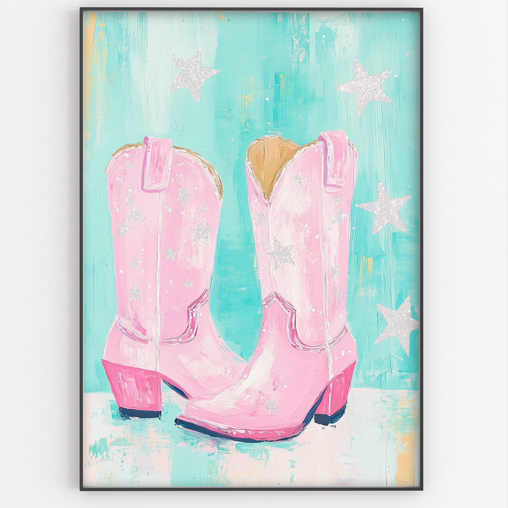 Pink Star Cowboy Boots - Gina Ellen Wall Art