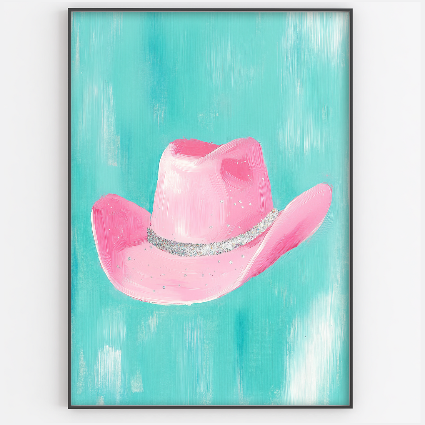 Pink Cowboy Hat Print - Gina Ellen Wall Art