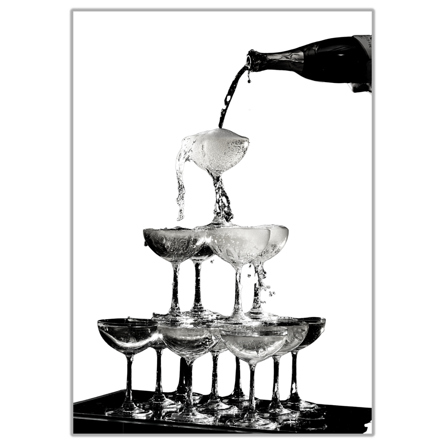 Poured Champagne Fountain Art Print - Gina Ellen Wall Art