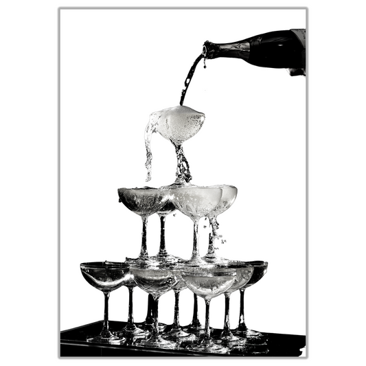 Poured Champagne Fountain Art Print - Gina Ellen Wall Art