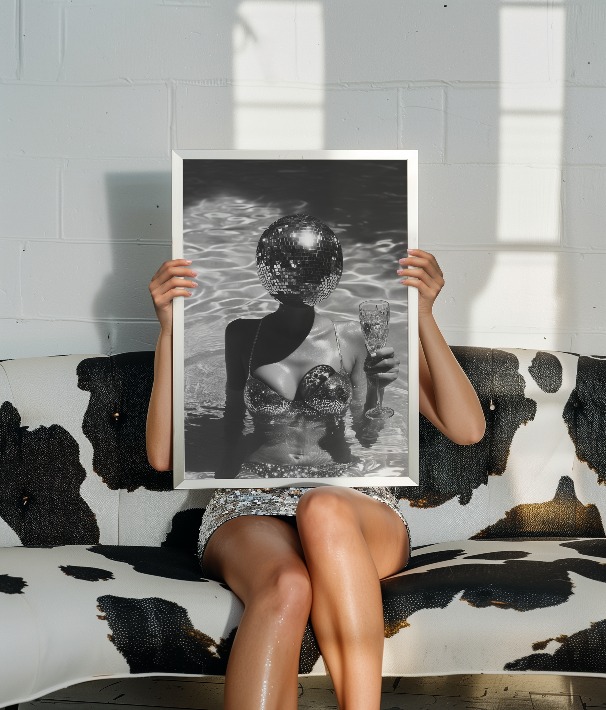 Disco Ball Head Print - Gina Ellen Wall Art