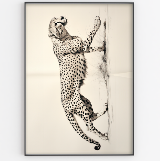 Vintage Leopard Sketch Print - Gina Ellen Wall Art