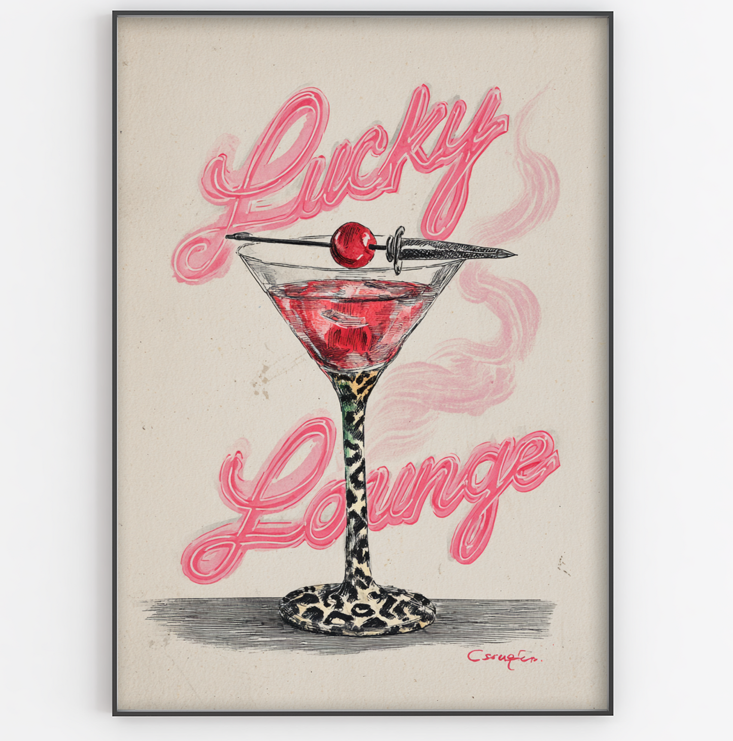 Lucky Lounge Cocktail Print - Gina Ellen Wall Art