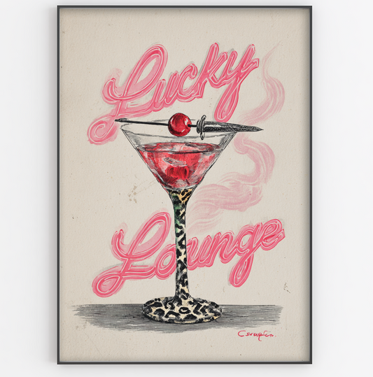 Lucky Lounge Cocktail Print - Gina Ellen Wall Art