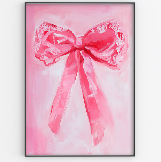 Pink Bow Print - Gina Ellen Wall Art
