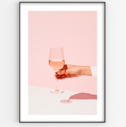 Pink Wine Print - Gina Ellen Wall Art