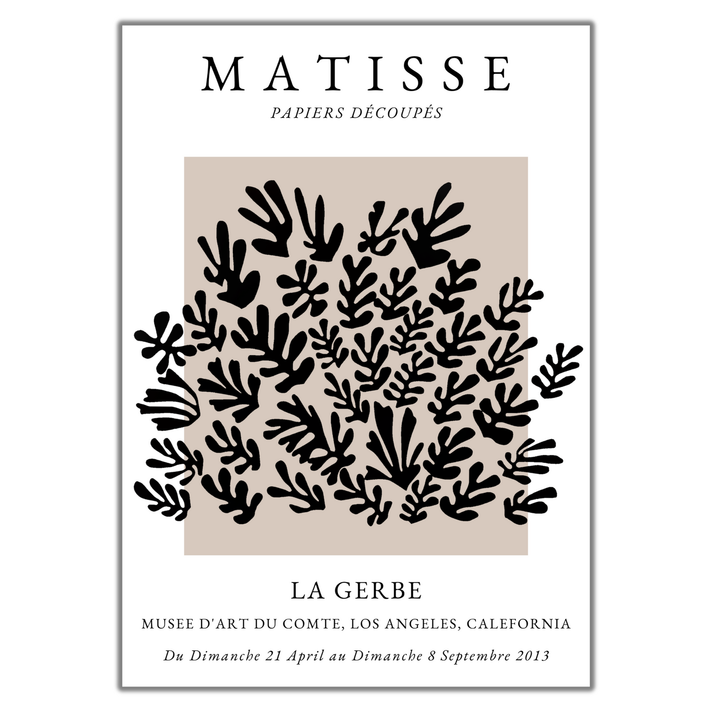 Matisse White and Neutral Tone Exhibition Le Gerbe Print - Gina Ellen Wall Art