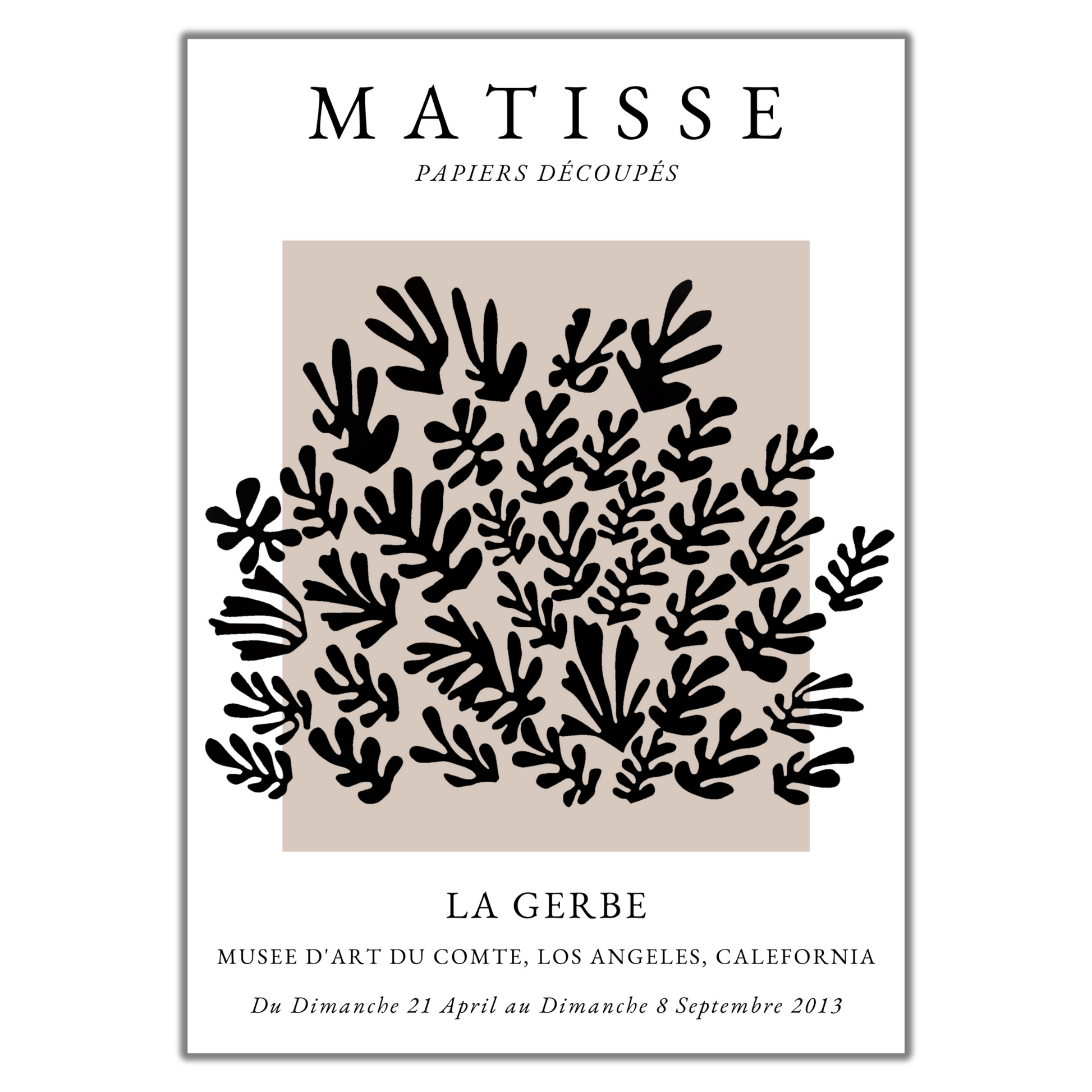 Matisse White and Neutral Tone Exhibition Le Gerbe Print - Gina Ellen Wall Art