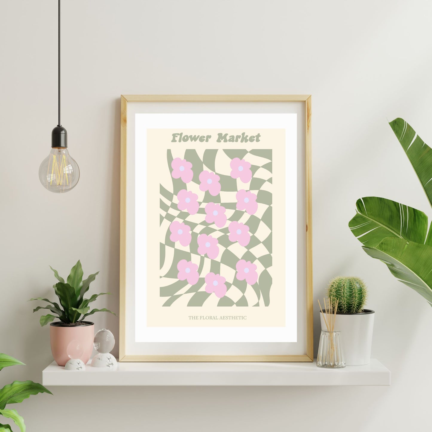 Y2K Green & Purple Flower Market Art Print - Gina Ellen Wall Art