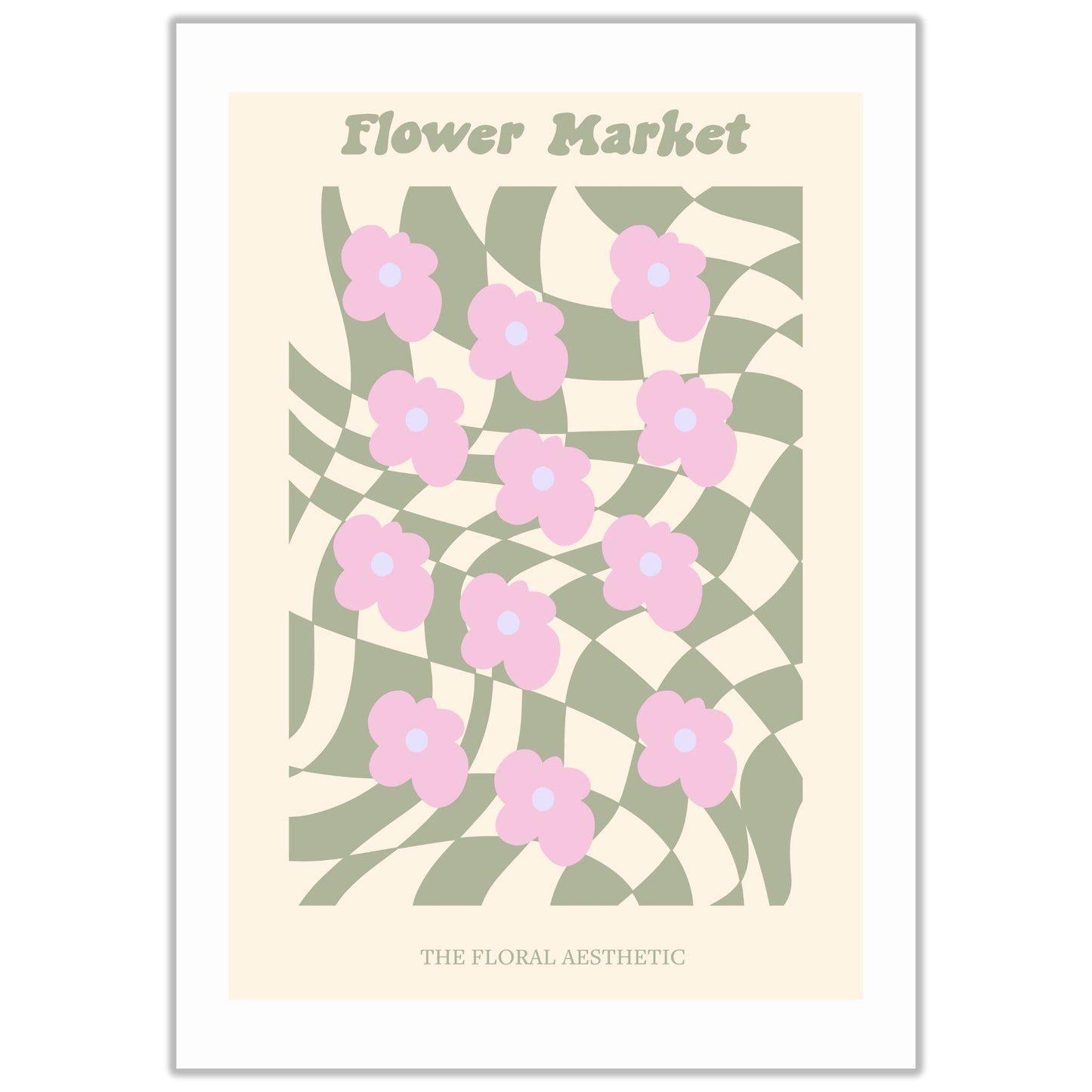 Y2K Green & Purple Flower Market Art Print - Gina Ellen Wall Art
