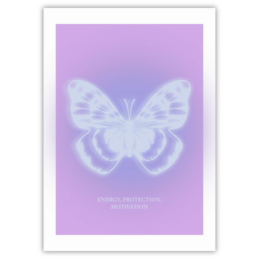 Y2K Aesthetic Purple Butterfly Print - Gina Ellen Wall Art