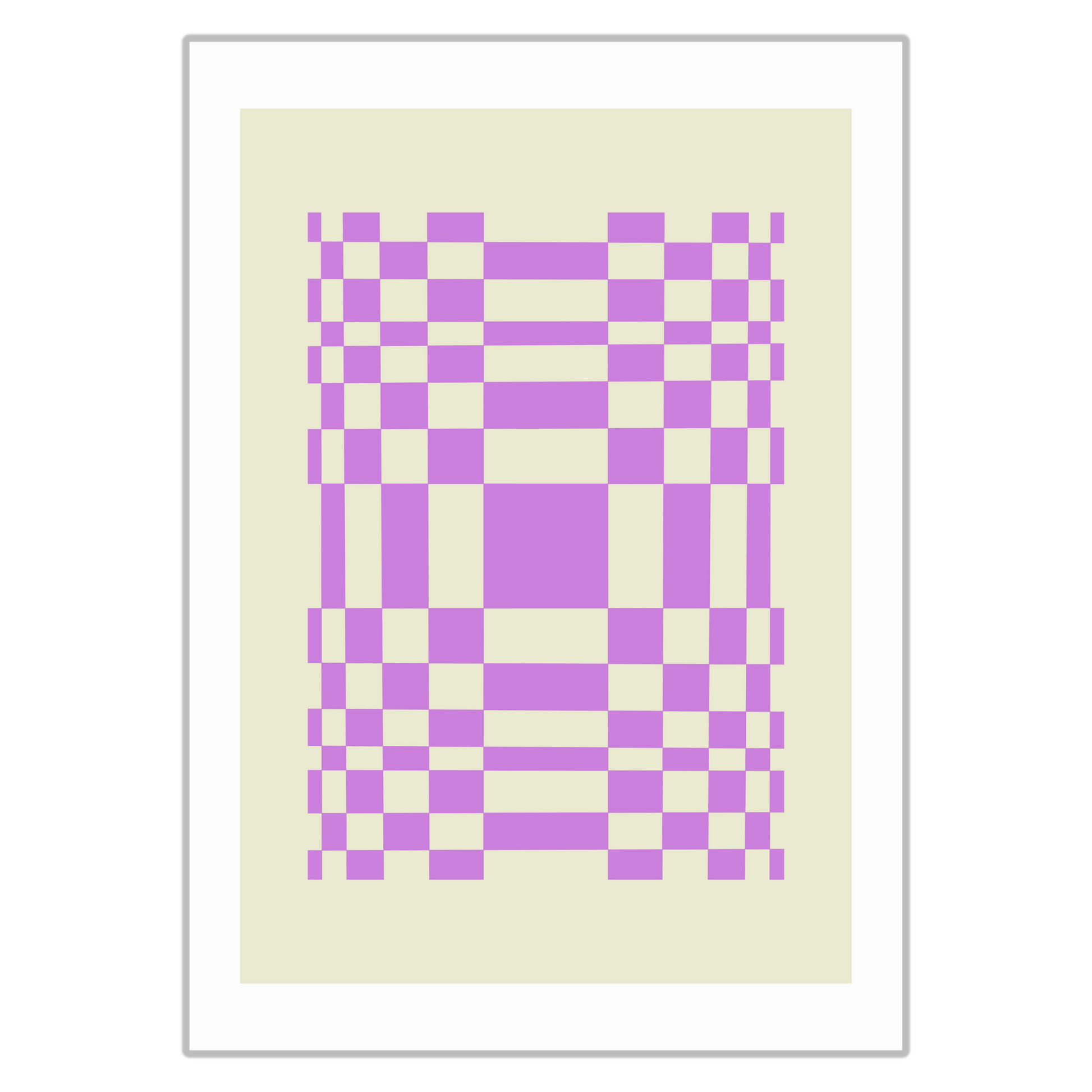 Y2K Aesthetic Purple Chec On Green Print - Gina Ellen Wall Art