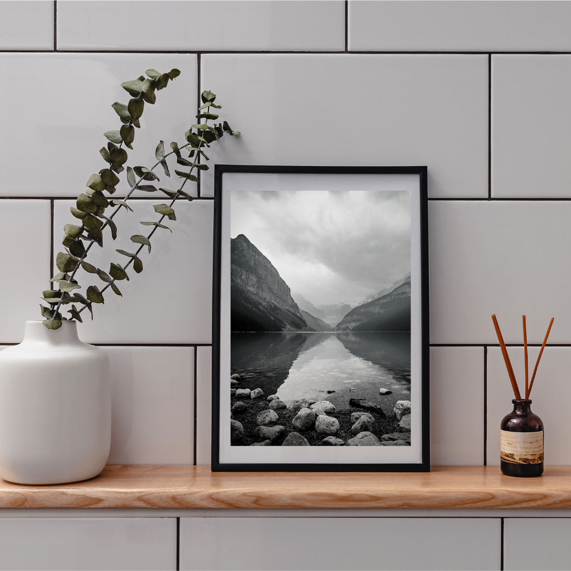 Black and White Scenic Landscape Print - Gina Ellen Wall Art
