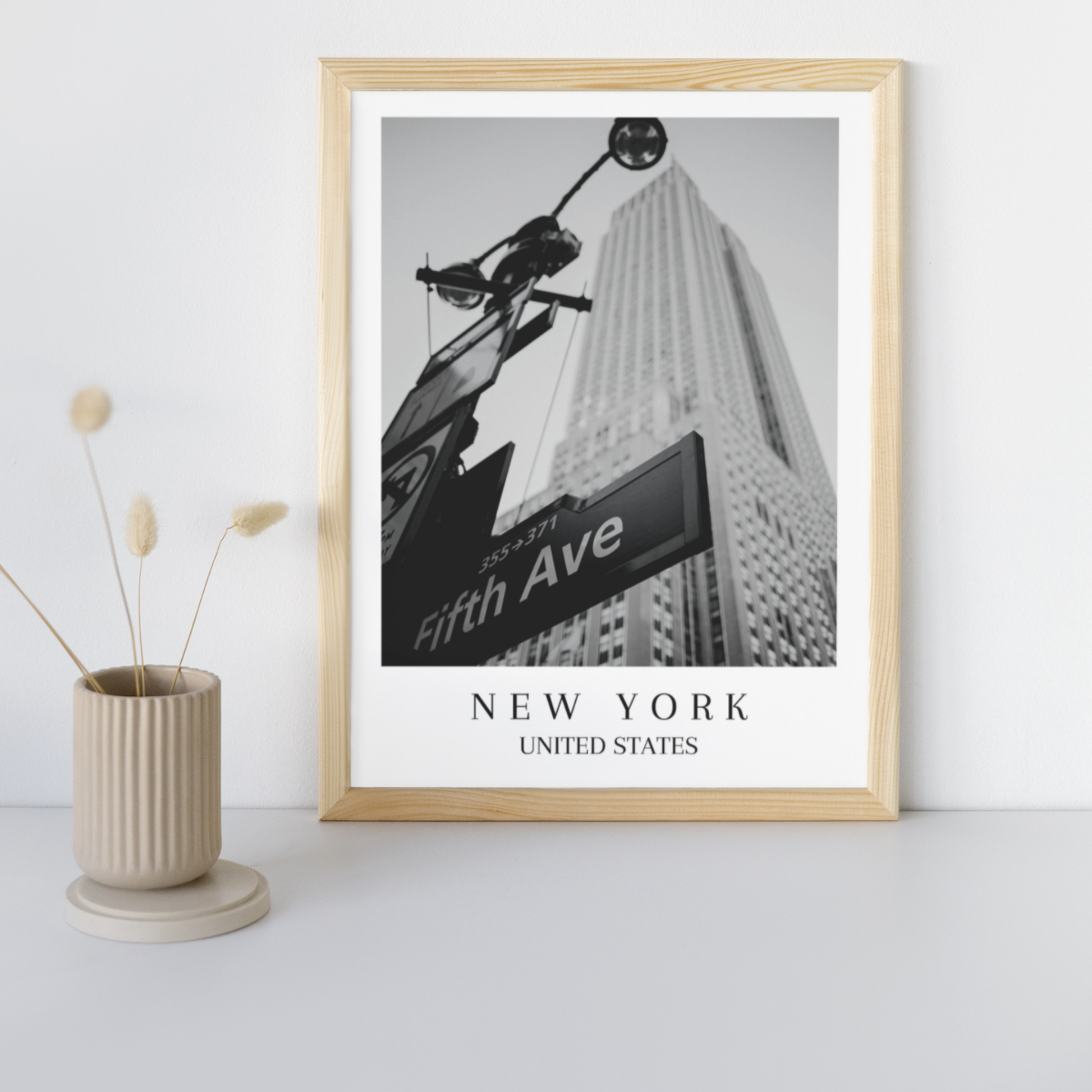 New York 5th Avenue Black and White Print - Gina Ellen Wall Art