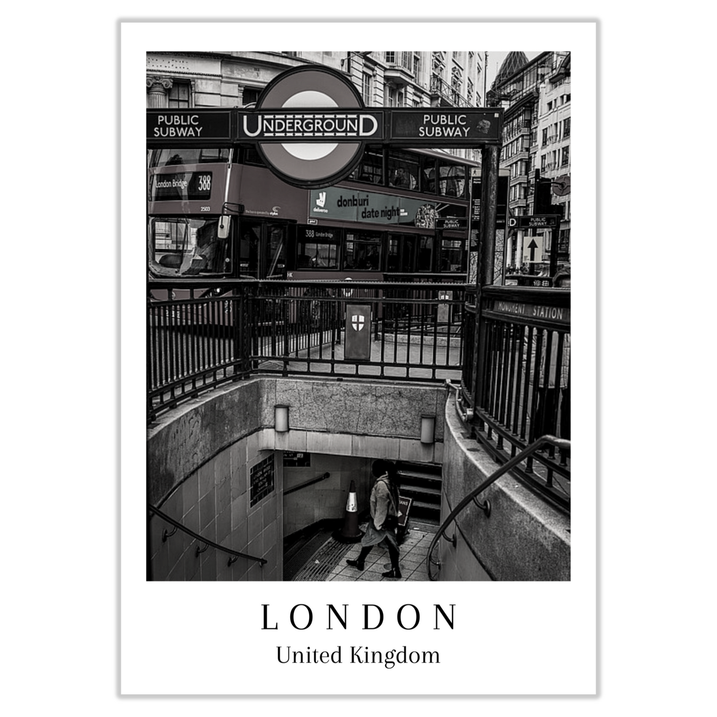 Black and White London Print - Gina Ellen Wall Art