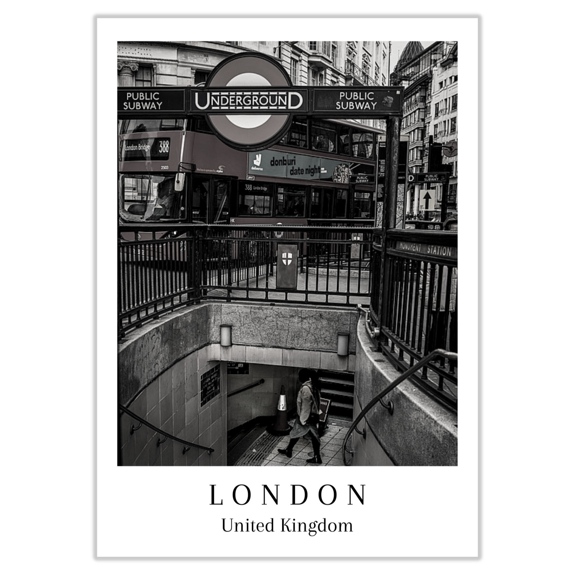 Black and White London Print - Gina Ellen Wall Art