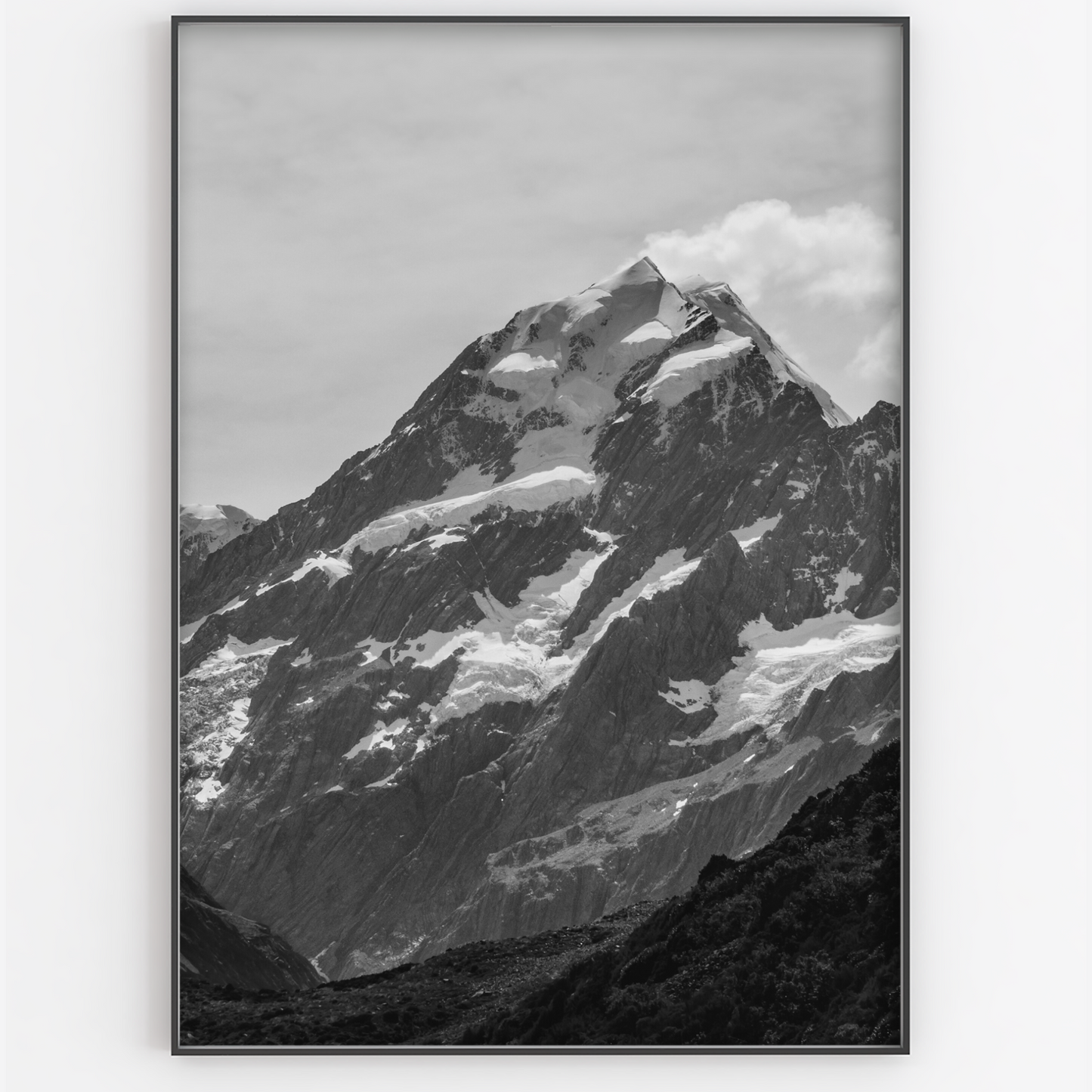 Black and White Mountain - Gina Ellen Wall Art