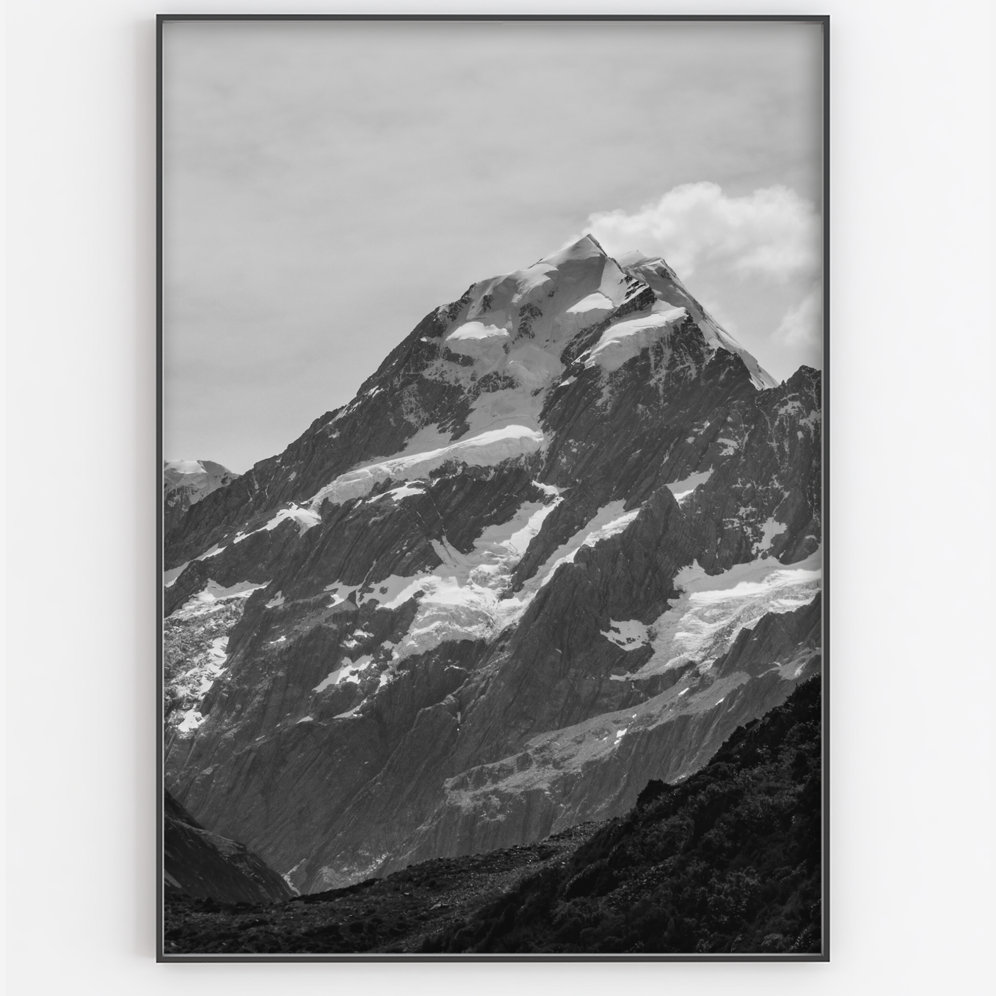 Black and White Mountain - Gina Ellen Wall Art