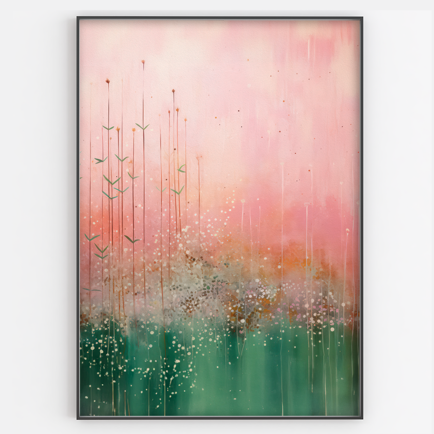Pink and Green Botanical Print - Gina Ellen Wall Art