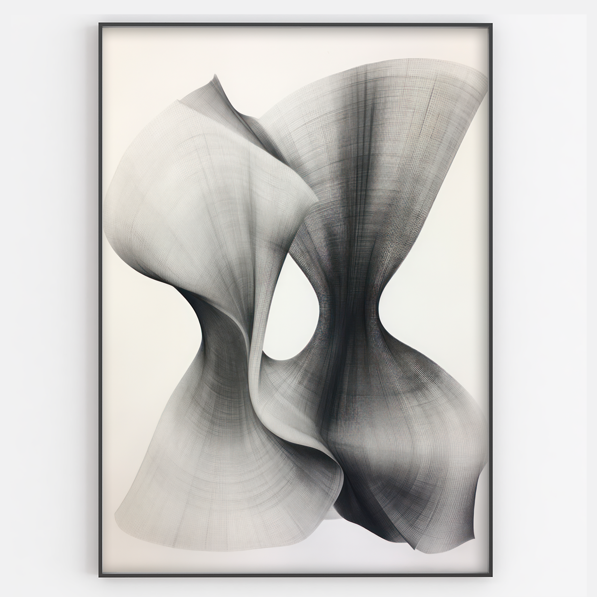 Black and White Abstract Shapes Print - Gina Ellen Wall Art