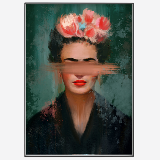 Frida Kahlo Modern Portrait - Gina Ellen Wall Art