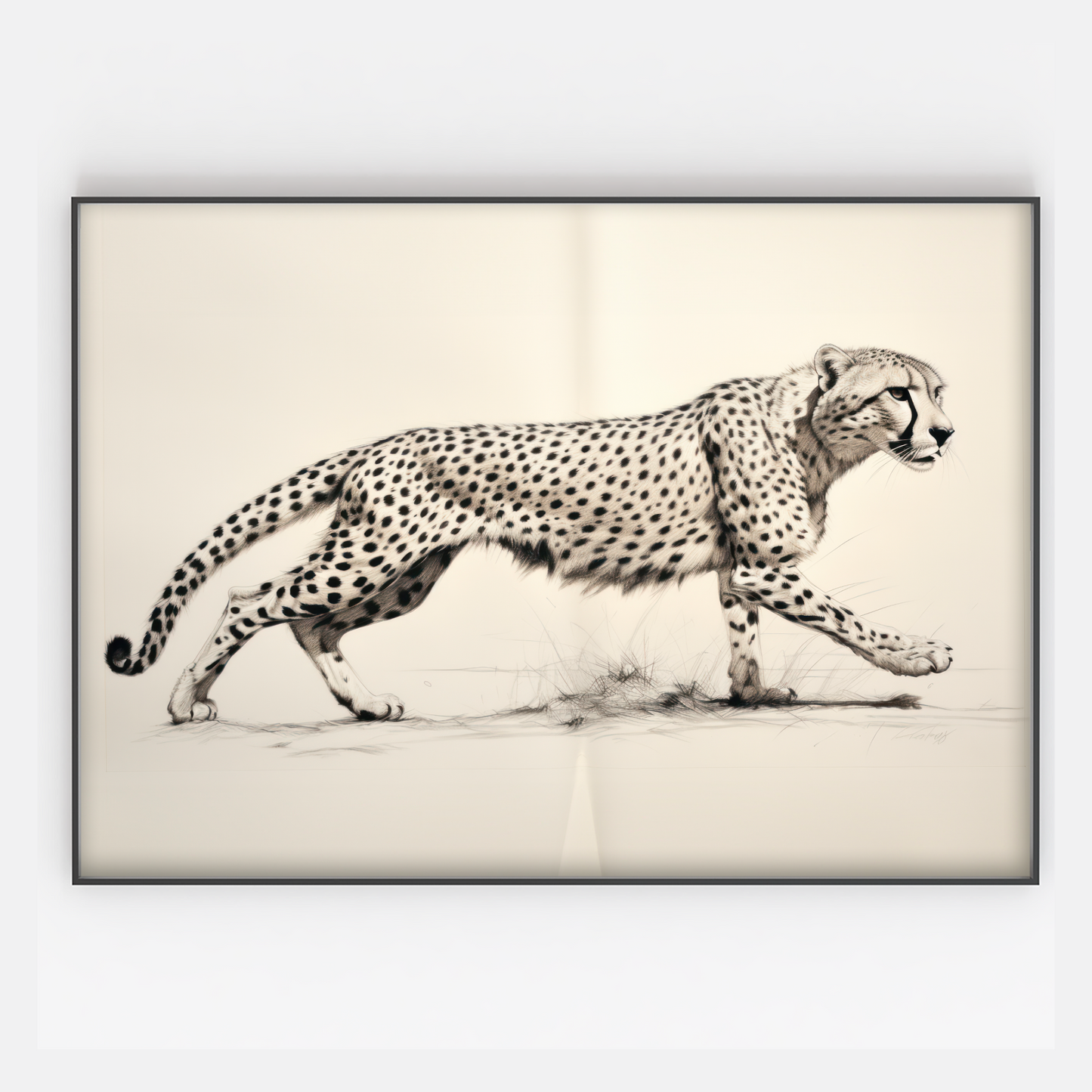 Vintage Leopard Sketch Print - Gina Ellen Wall Art