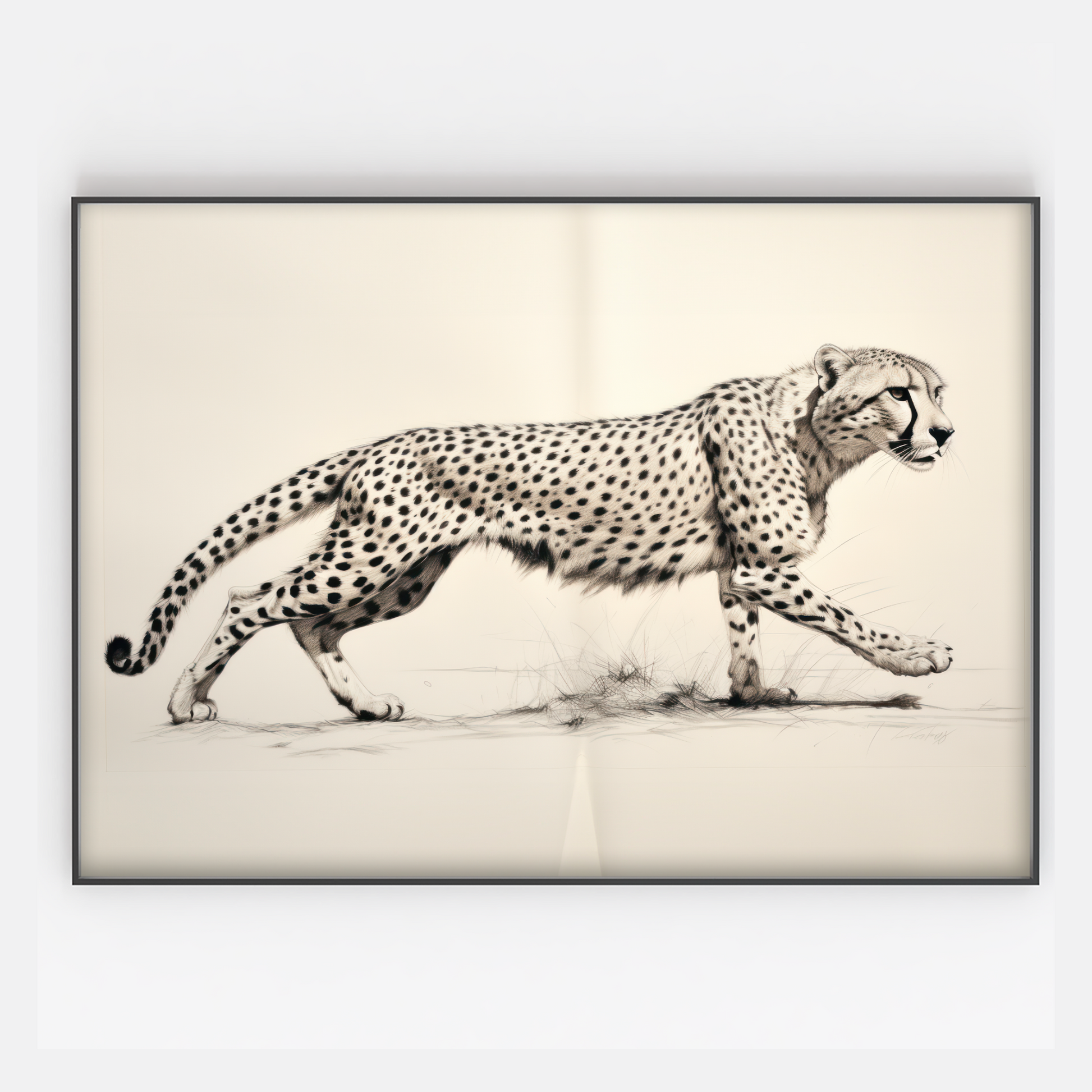 Vintage Leopard Sketch Print - Gina Ellen Wall Art
