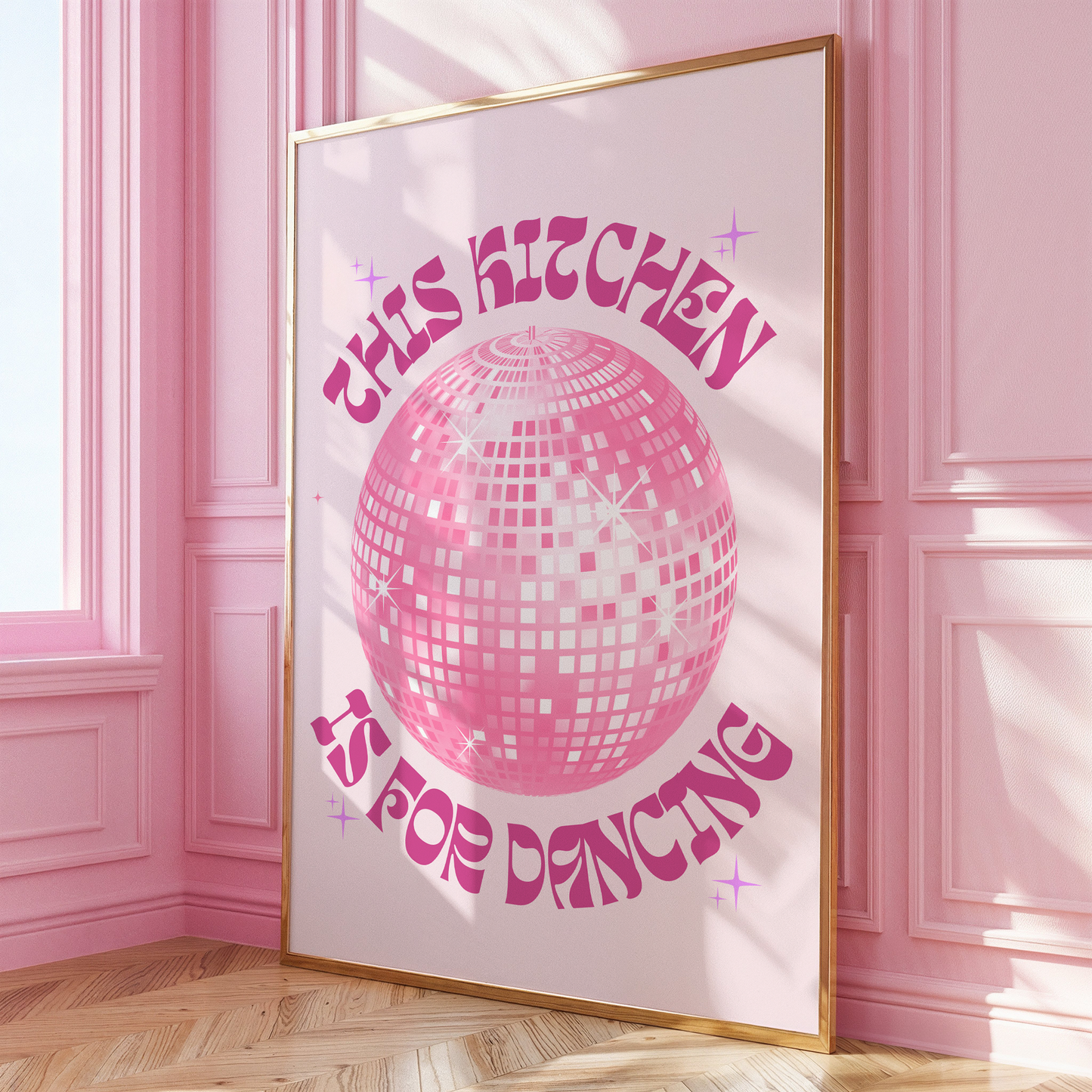 This Kitchen Is For Dancing Disco Ball Print - Gina Ellen Wall Art