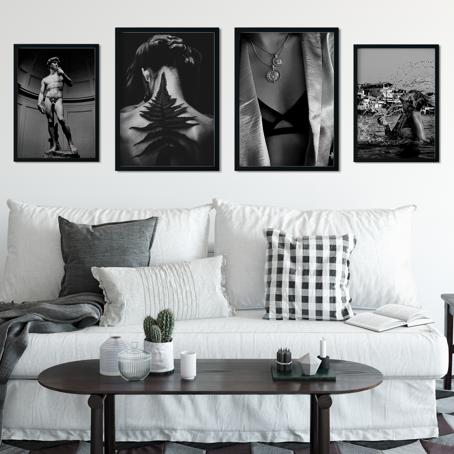 Black and White Woman's Back Print - Gina Ellen Wall Art