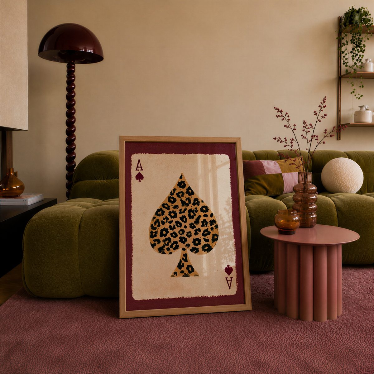 Ace Of Spades Leopard Playing Card Print - Gina Ellen Wall Art