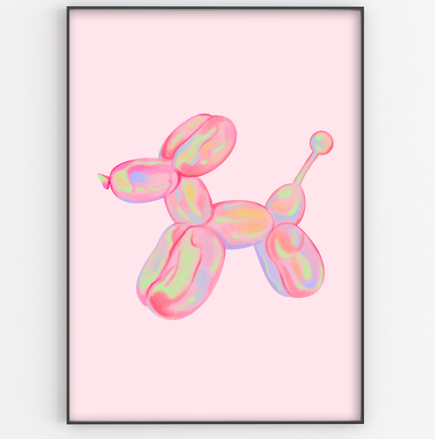 Pink Pastels Balloon Dog Print - Gina Ellen Wall Art