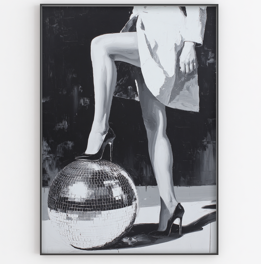 Disco Ball Heels Print