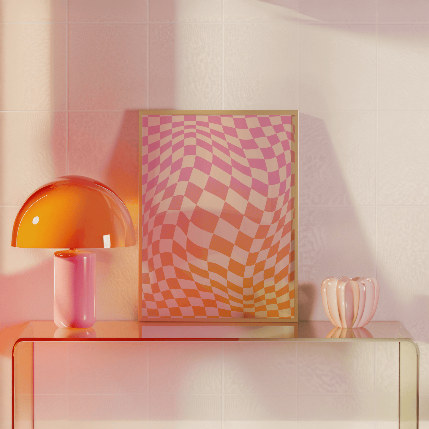 Pink and Orange Gradient Butterfly Print (Copy) - Gina Ellen Wall Art