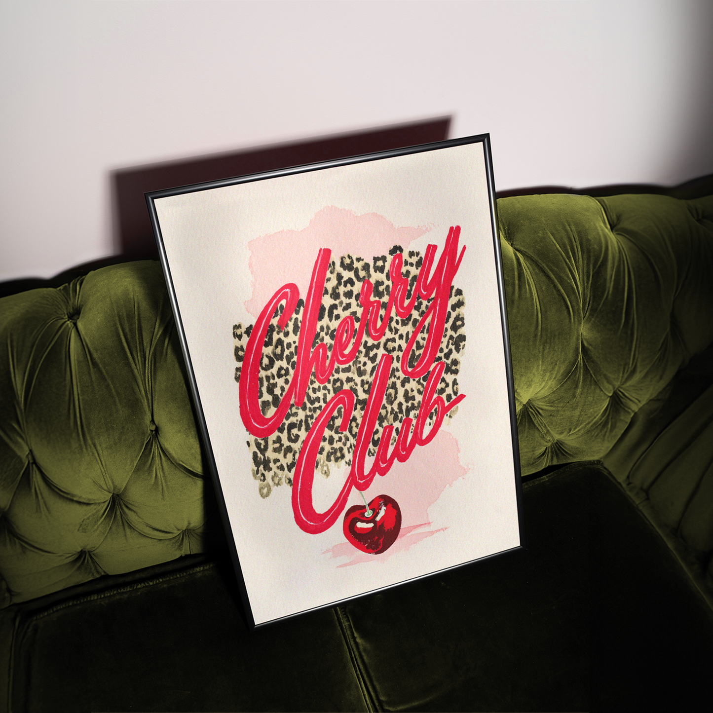 Cherry Club Leopard Print - Gina Ellen Wall Art