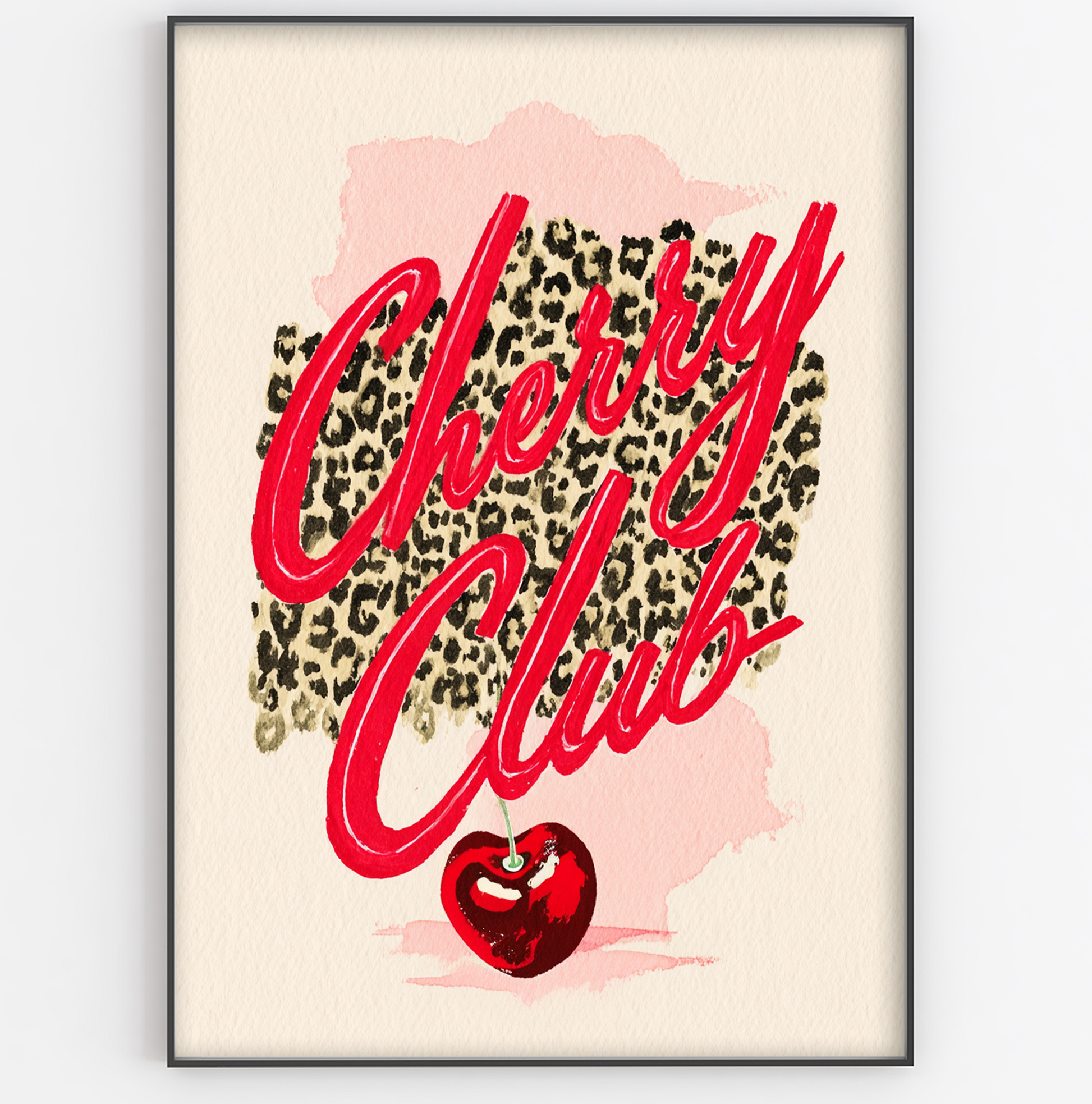Cherry Club Leopard Print - Gina Ellen Wall Art