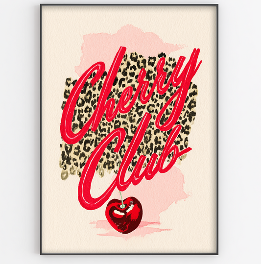 Cherry Club Leopard Print - Gina Ellen Wall Art
