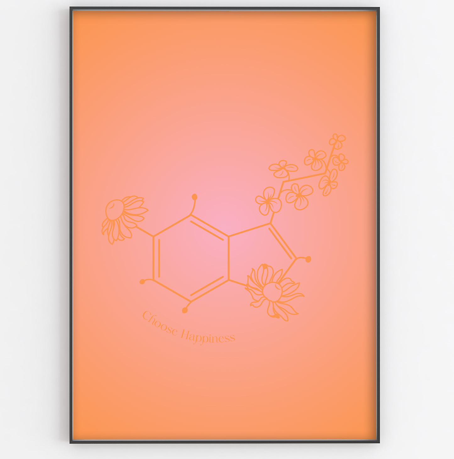 Serotonin Choose Happiness Print - Gina Ellen Wall Art